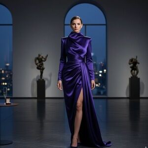Elegant Purple Evening Gown